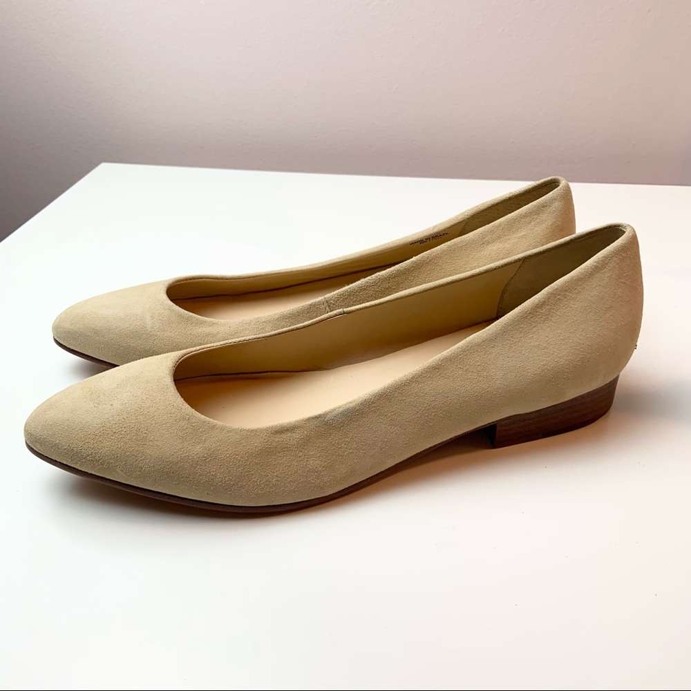 Suede Leather Heeled Slip-On Shoes